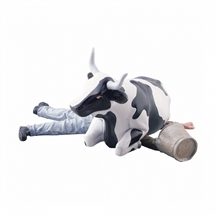 CowParade - Ni Mu / Cow Sitting On Man , Medium